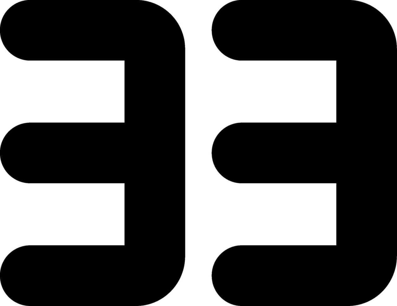 Thirty three Glyph Icon vector