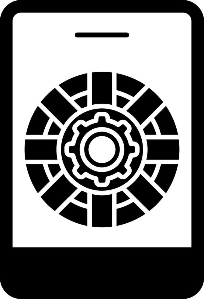 Phone Support Glyph Icon vector