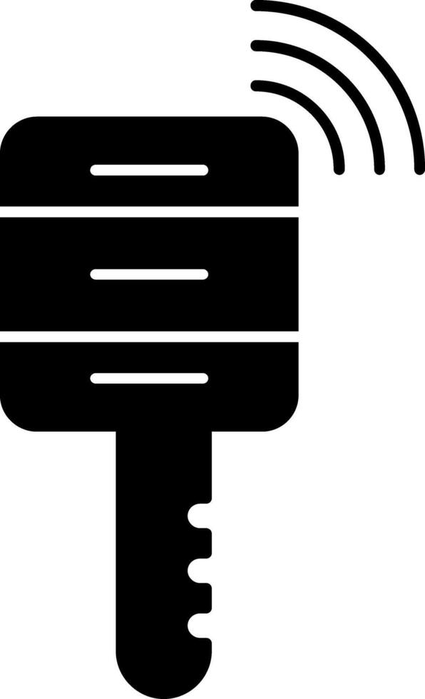 Smart Key Glyph Icon vector
