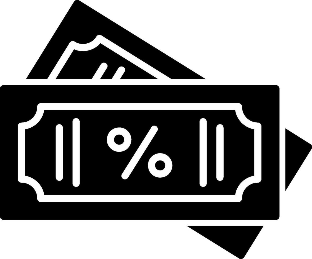 Ticket Glyph Icon vector