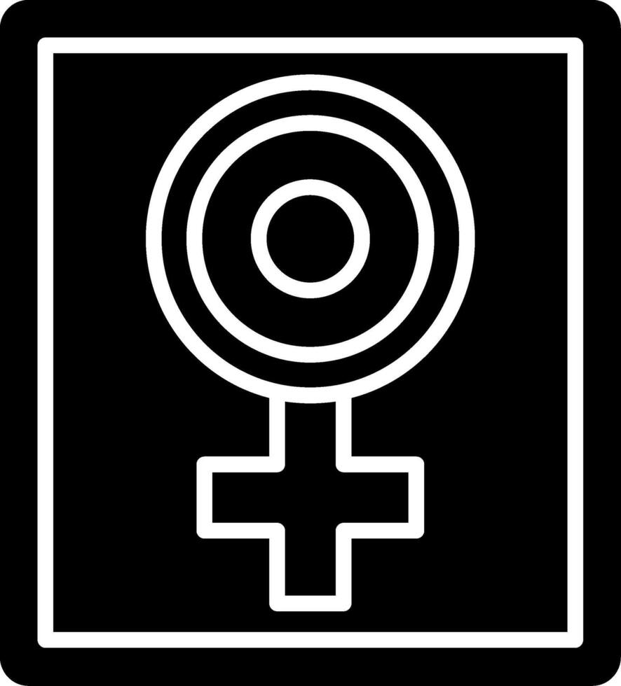 Girl Power Glyph Icon vector