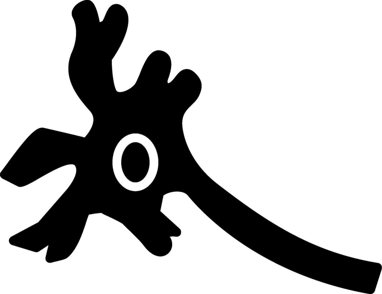 Neuron Glyph Icon vector