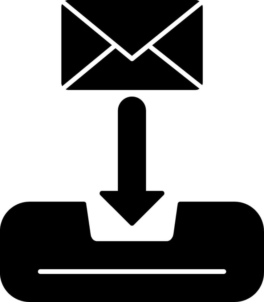 Inbox Glyph Icon vector