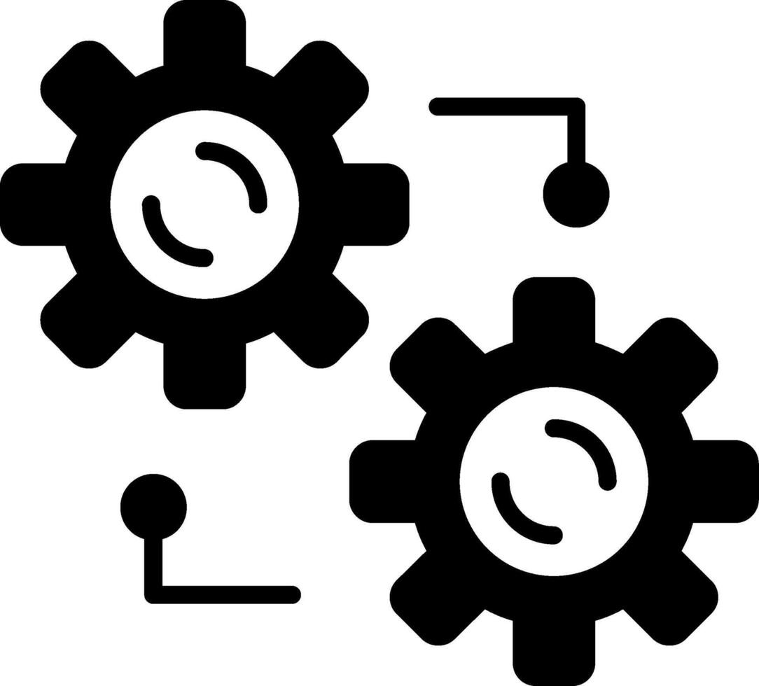 Integration Glyph Icon vector