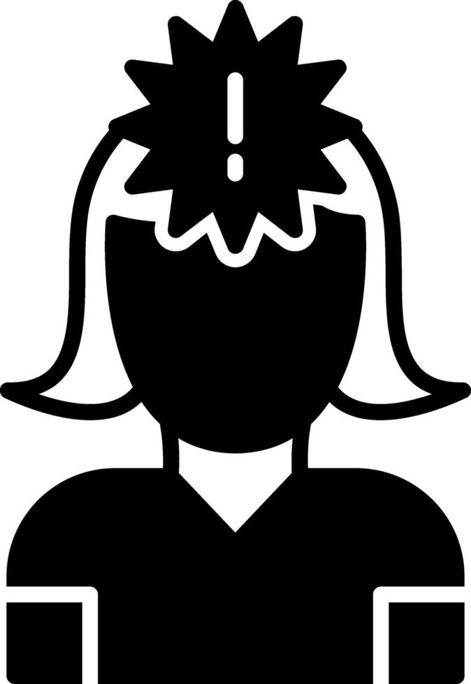 Panic Glyph Icon vector
