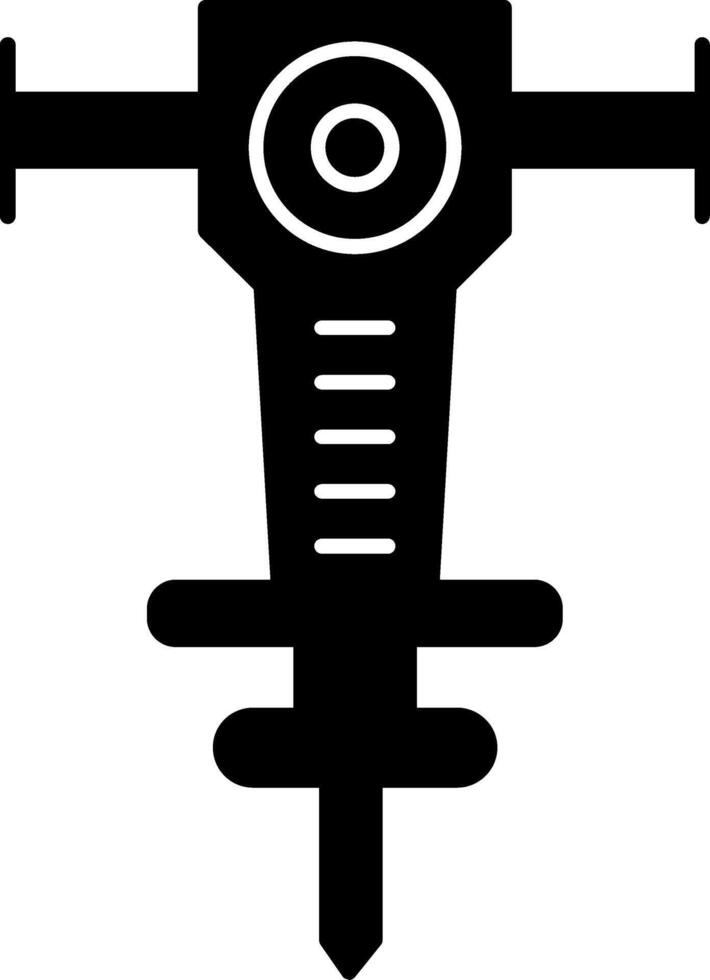 Jackhammer Glyph Icon vector
