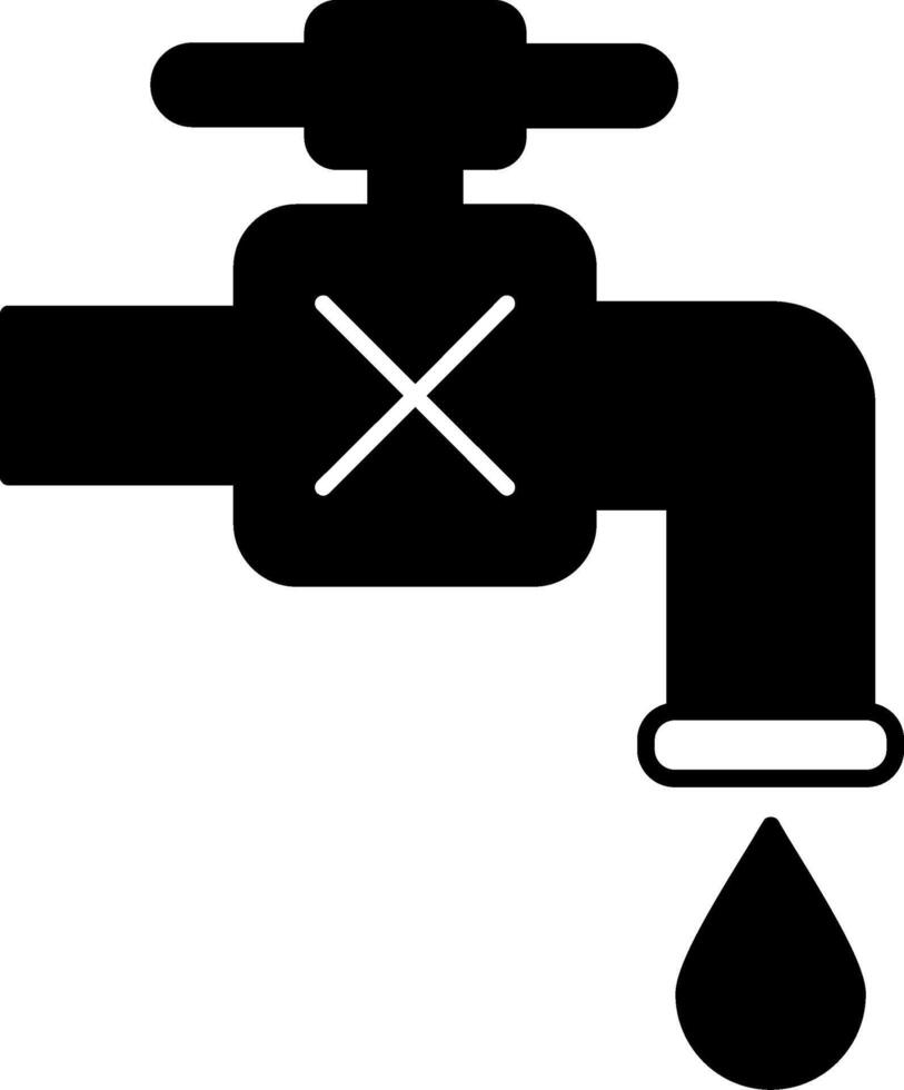 Tap Water Glyph Icon vector