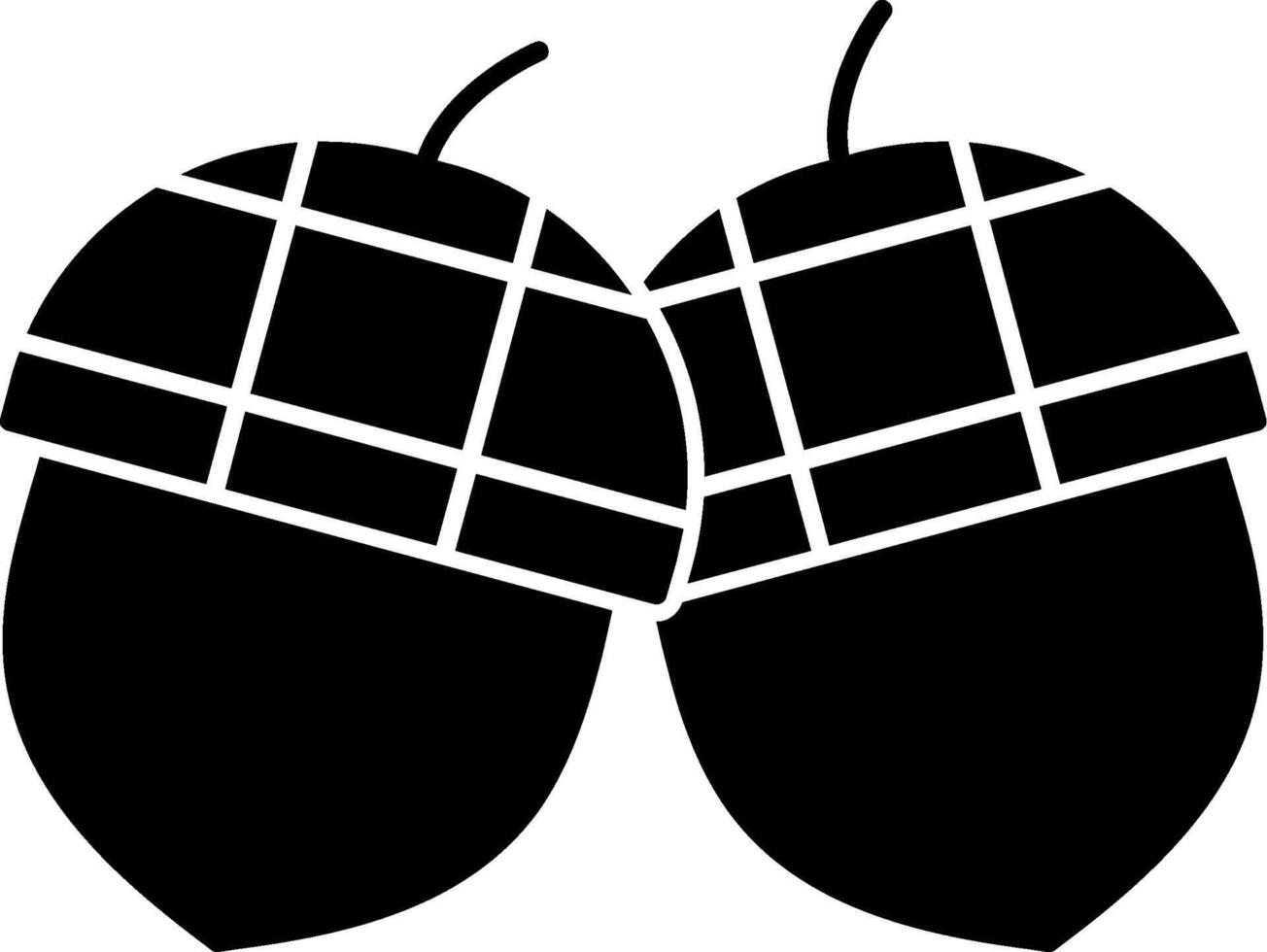 Acorn Glyph Icon vector