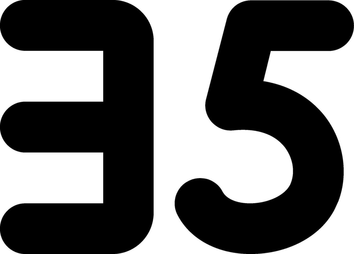 Thirty five Glyph Icon vector