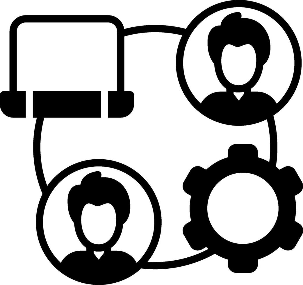 Remote Job Glyph Icon vector