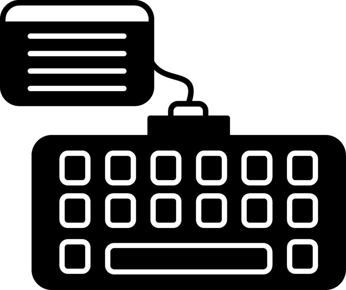 Keyboard Glyph Icon vector