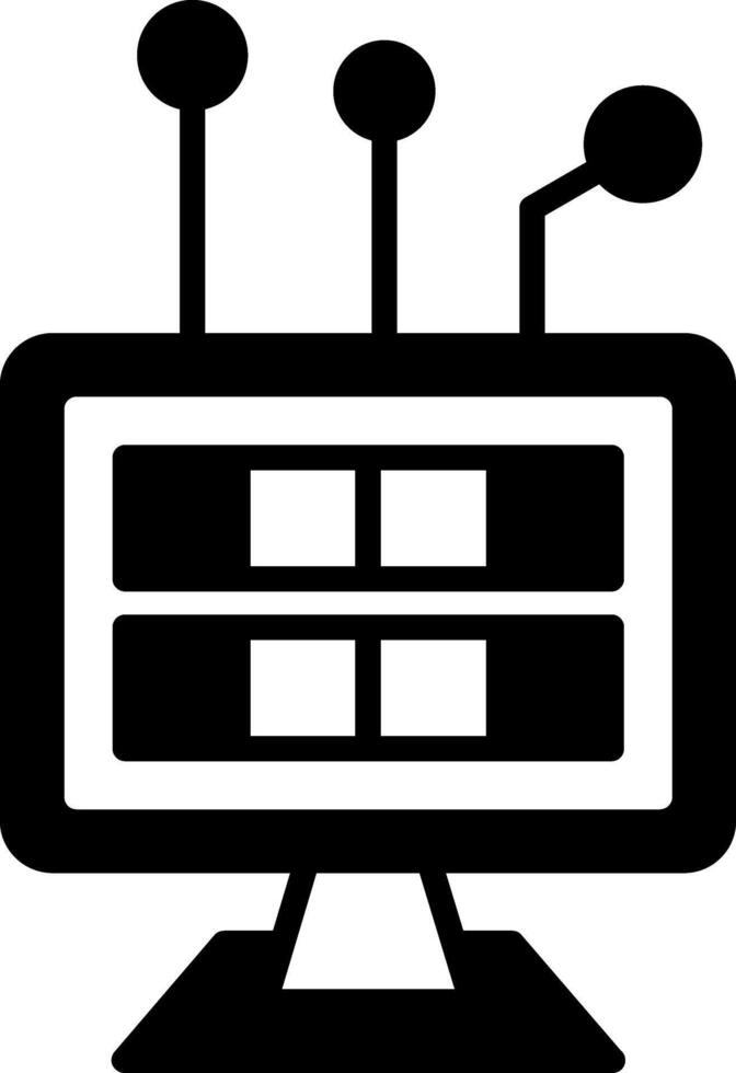 Digital Disruption Glyph Icon vector