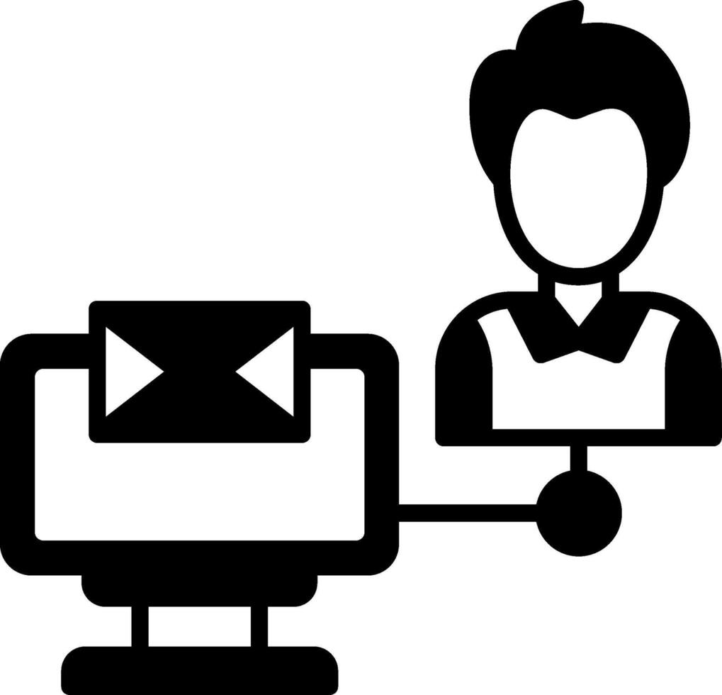 Exchange Mails Glyph Icon vector