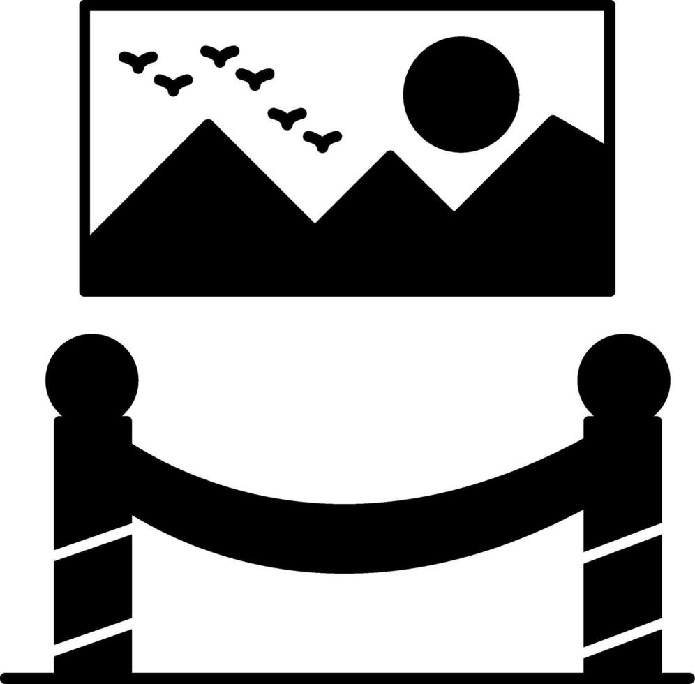 Art Exhibition Glyph Icon vector