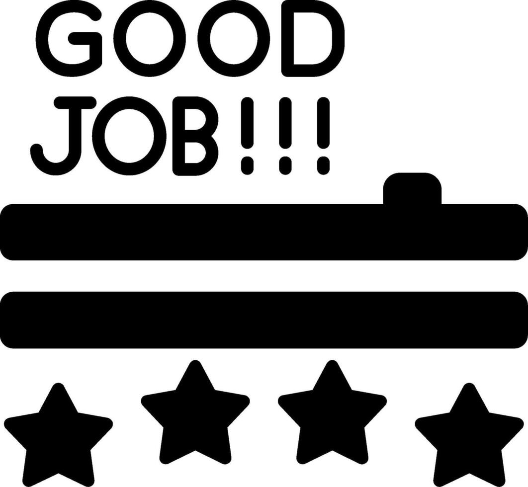 Good Job Glyph Icon vector