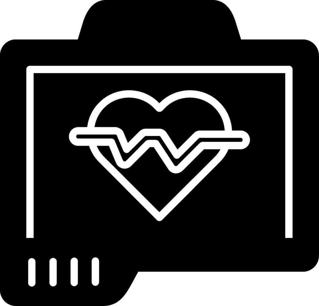 Pulse Oximeter Glyph Icon vector