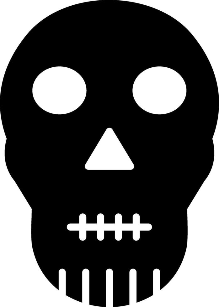 Skull Glyph Icon vector