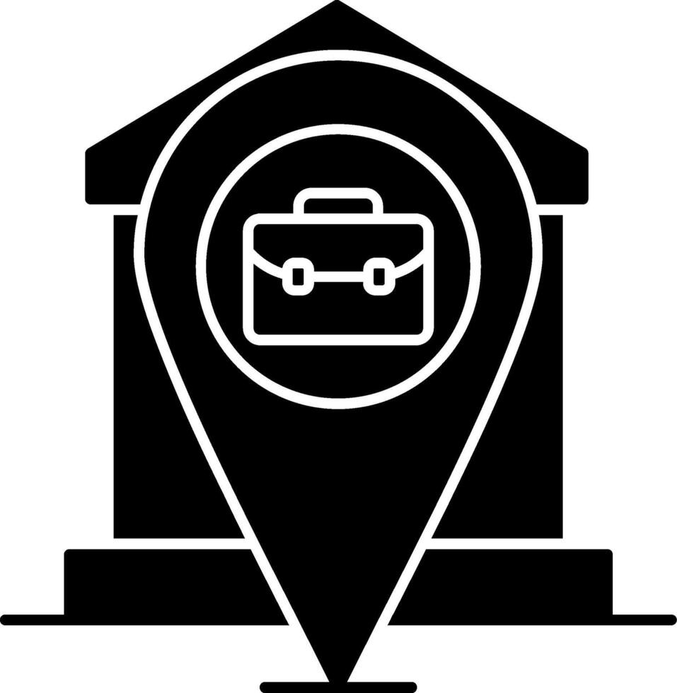 Remote Working Glyph Icon vector