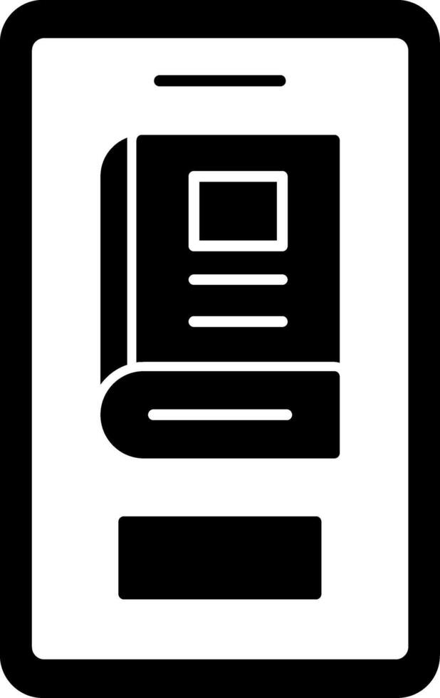 Reading App Glyph Icon vector