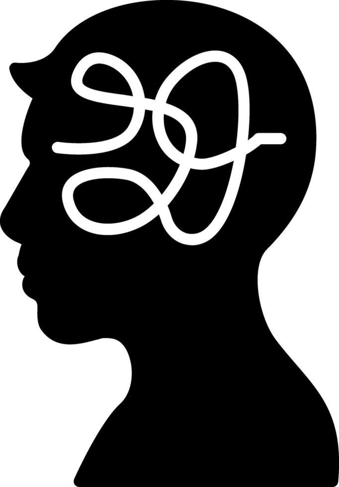 Confusion Glyph Icon vector