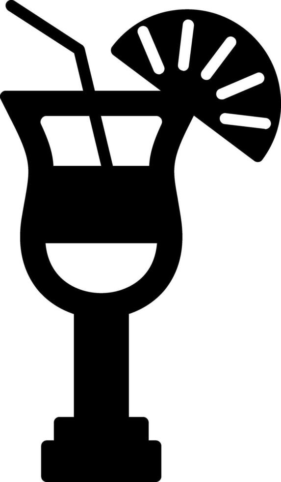 Cocktail Glyph Icon vector