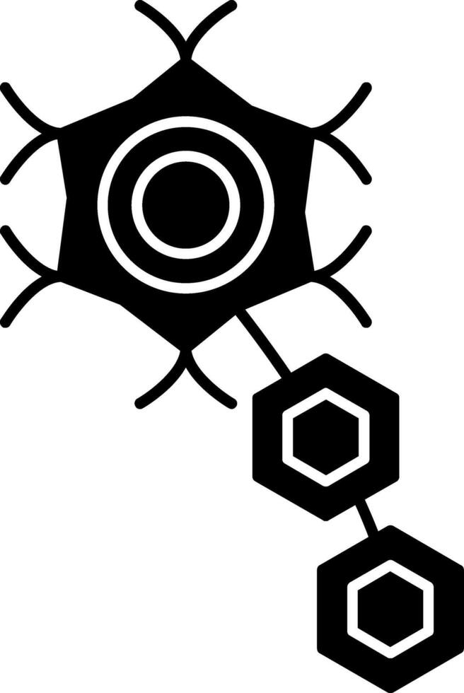 Neuron Glyph Icon vector