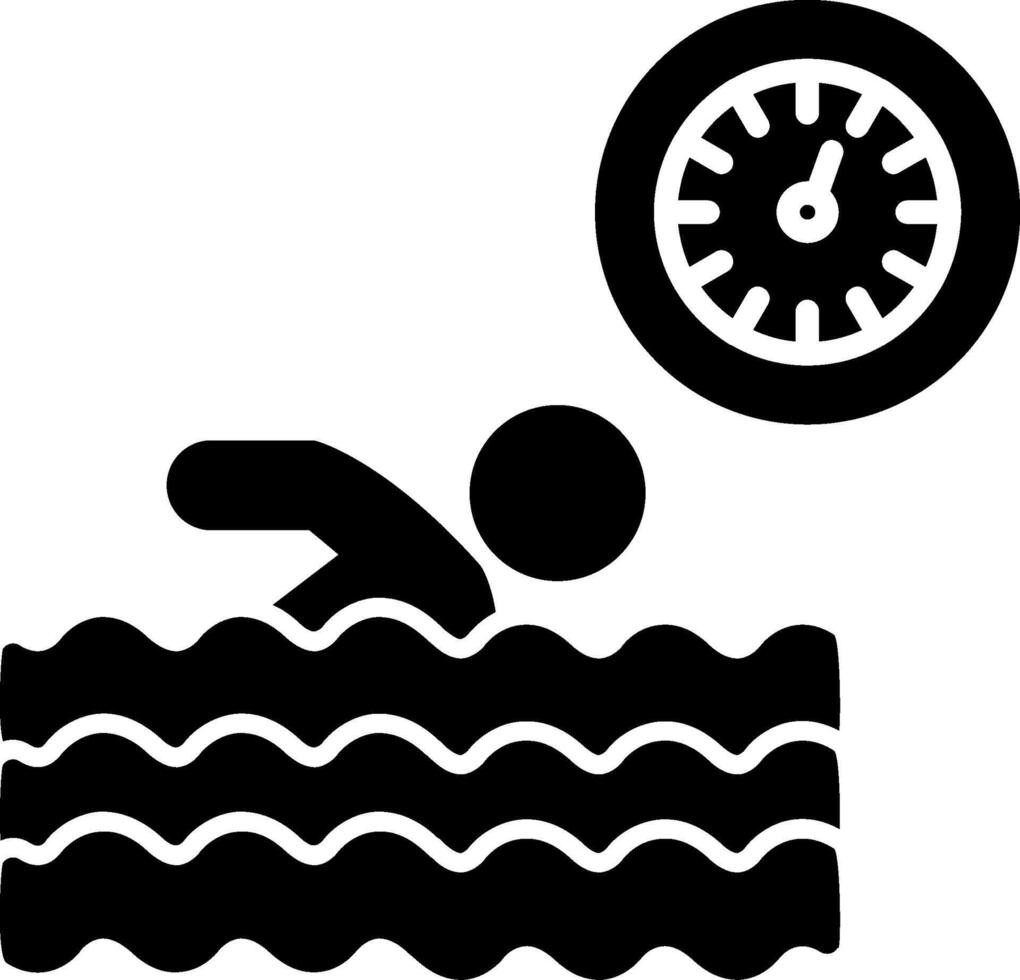 Best Time Glyph Icon vector