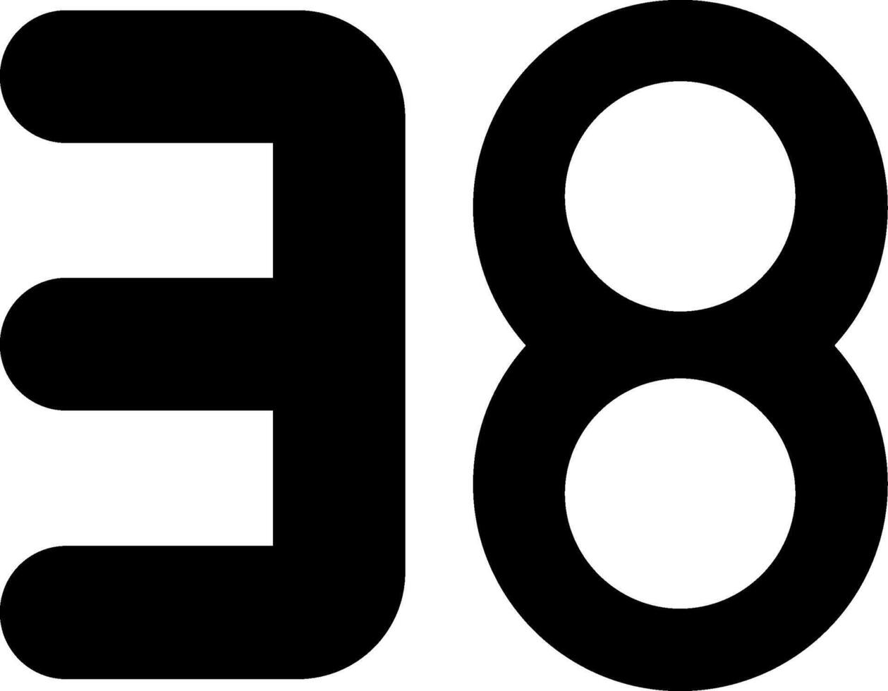 Thirty eight Glyph Icon vector
