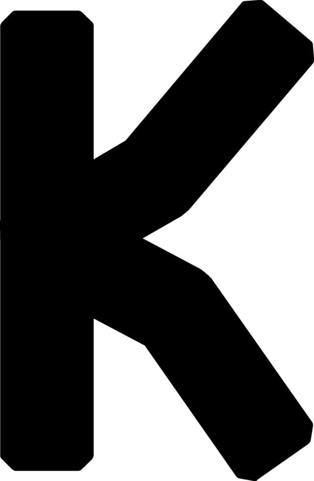 Small k Icon vector