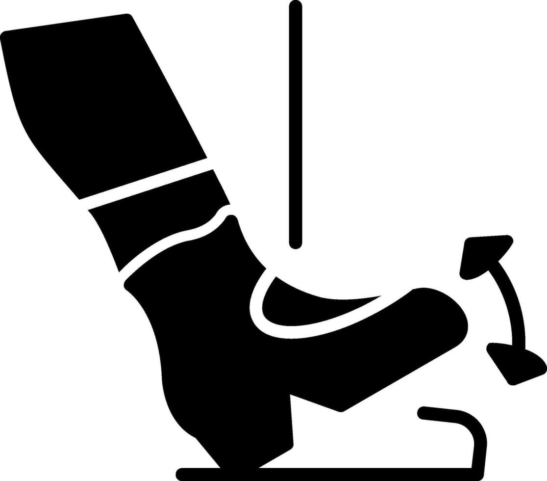 Toe Drop Glyph Icon vector