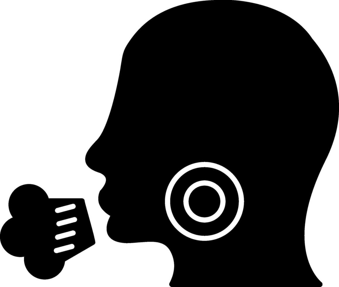 Cough Glyph Icon vector