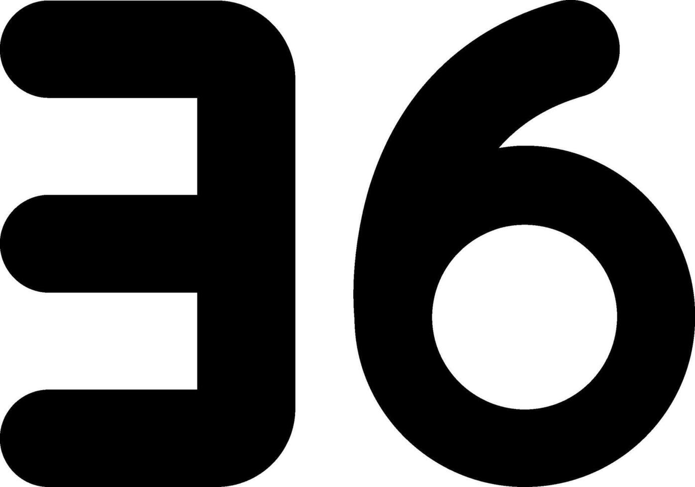 Thirty six Glyph Icon vector