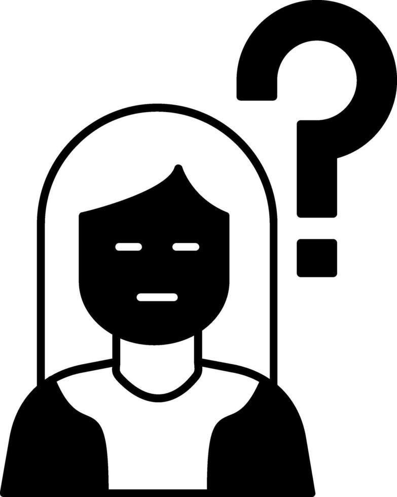 Confusion Glyph Icon vector