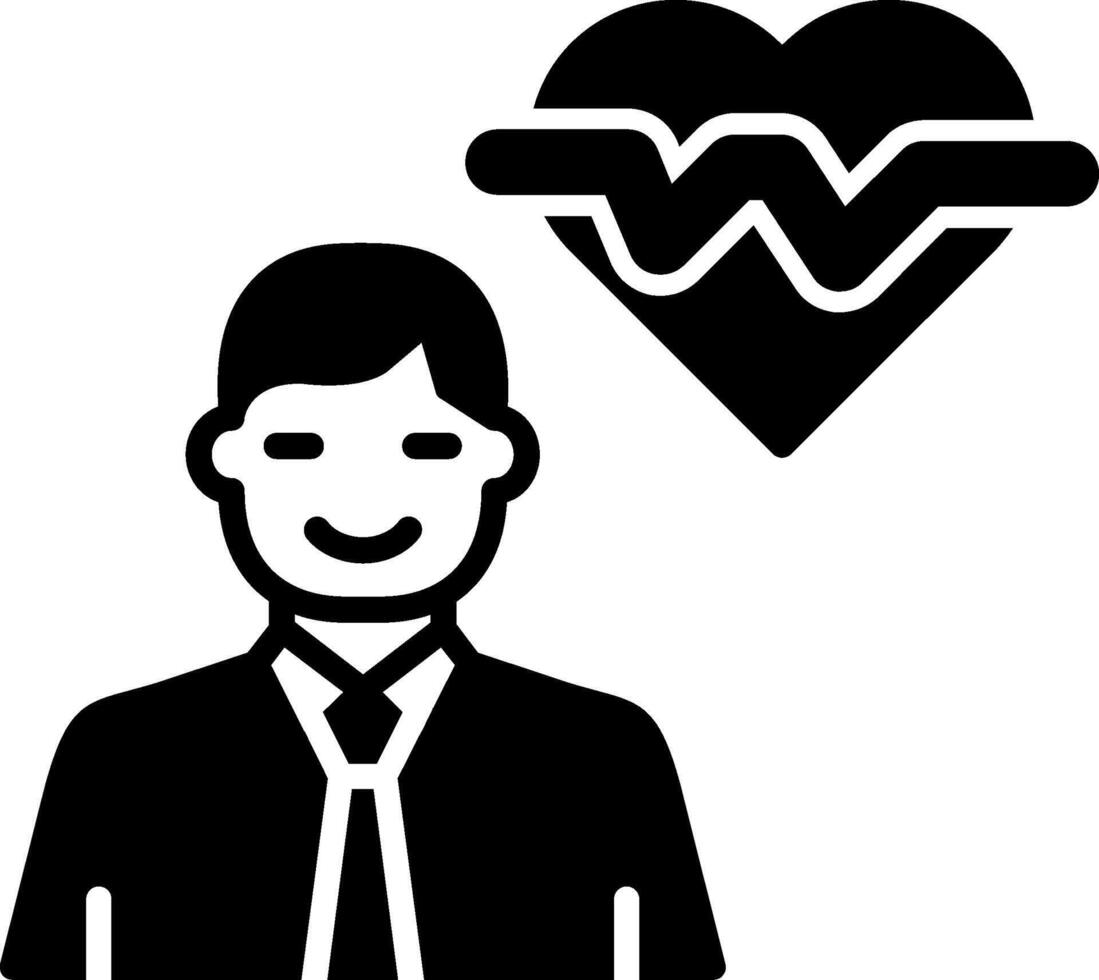 Cardiologist Glyph Icon vector