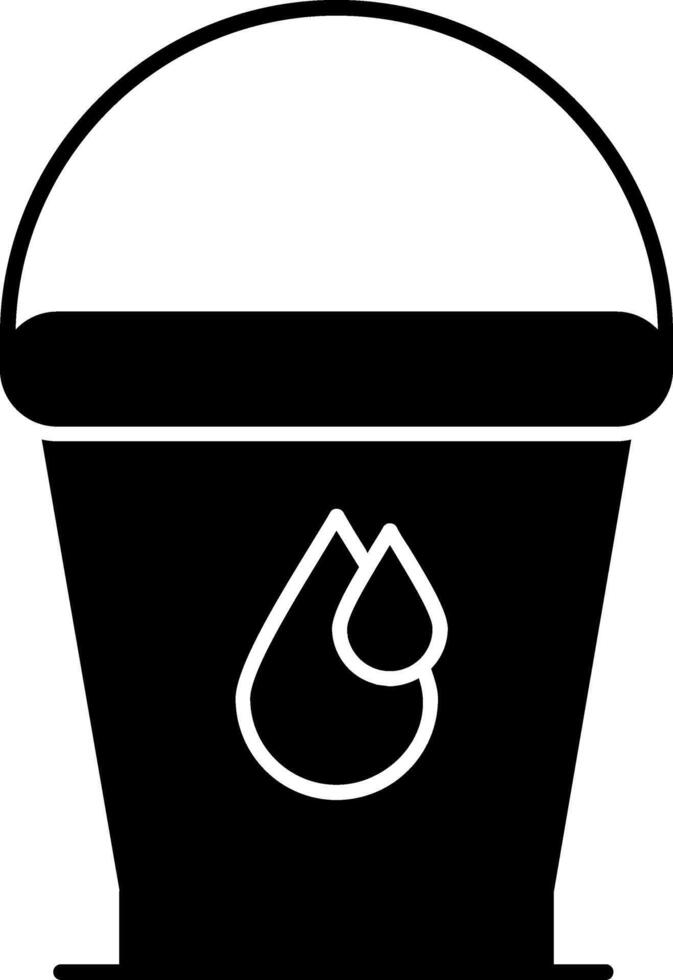 Water Bucket Glyph Icon vector