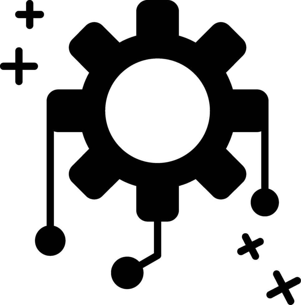 Integration Glyph Icon vector