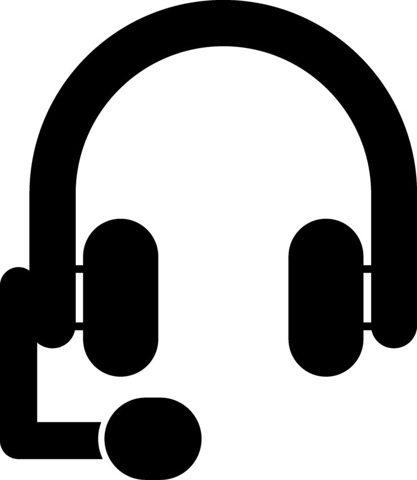 Headphones Glyph Icon vector