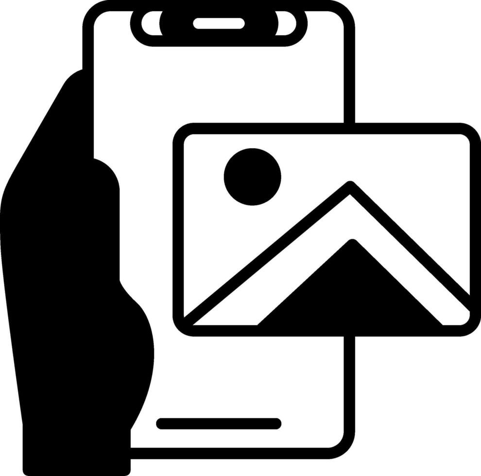 Photo Glyph Icon vector