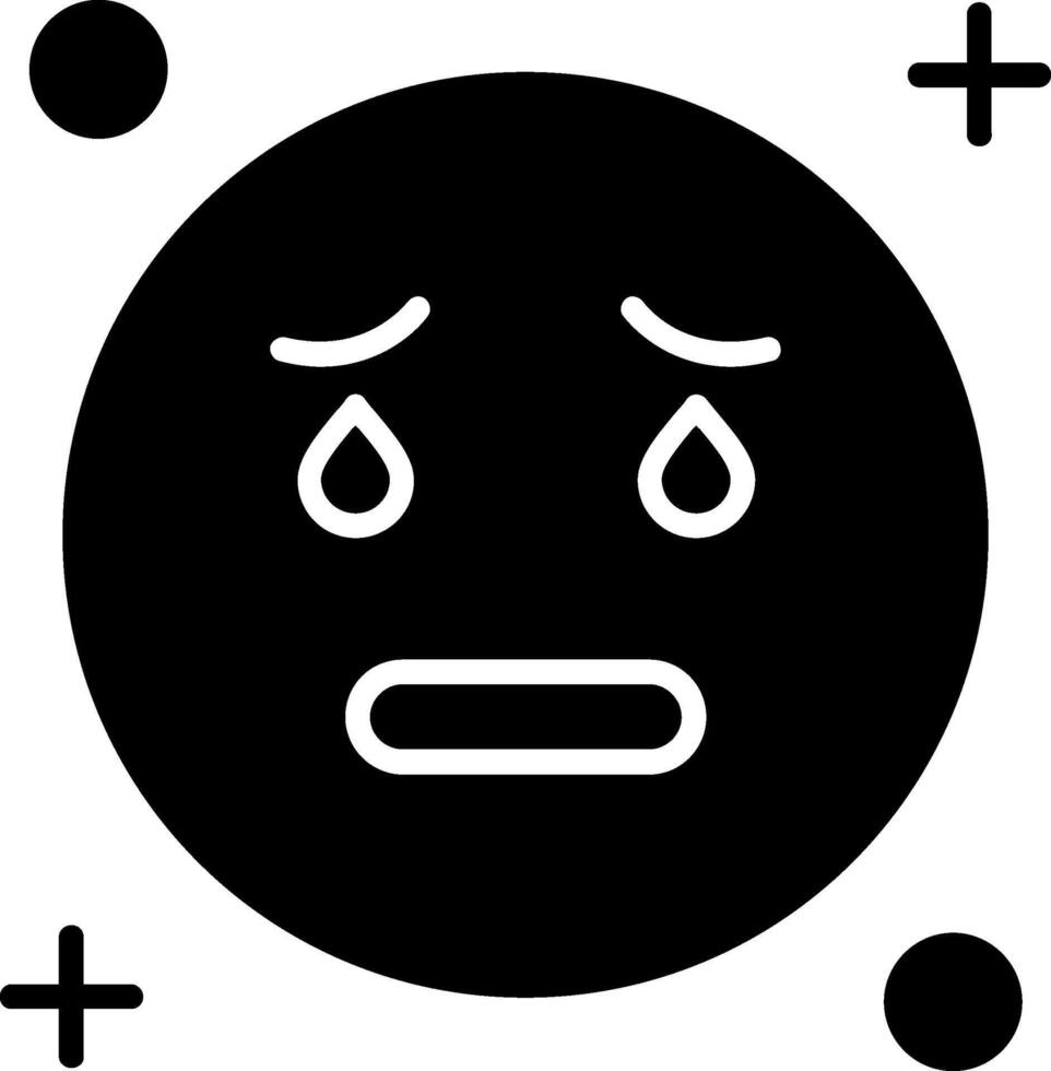 Cry Glyph Icon vector