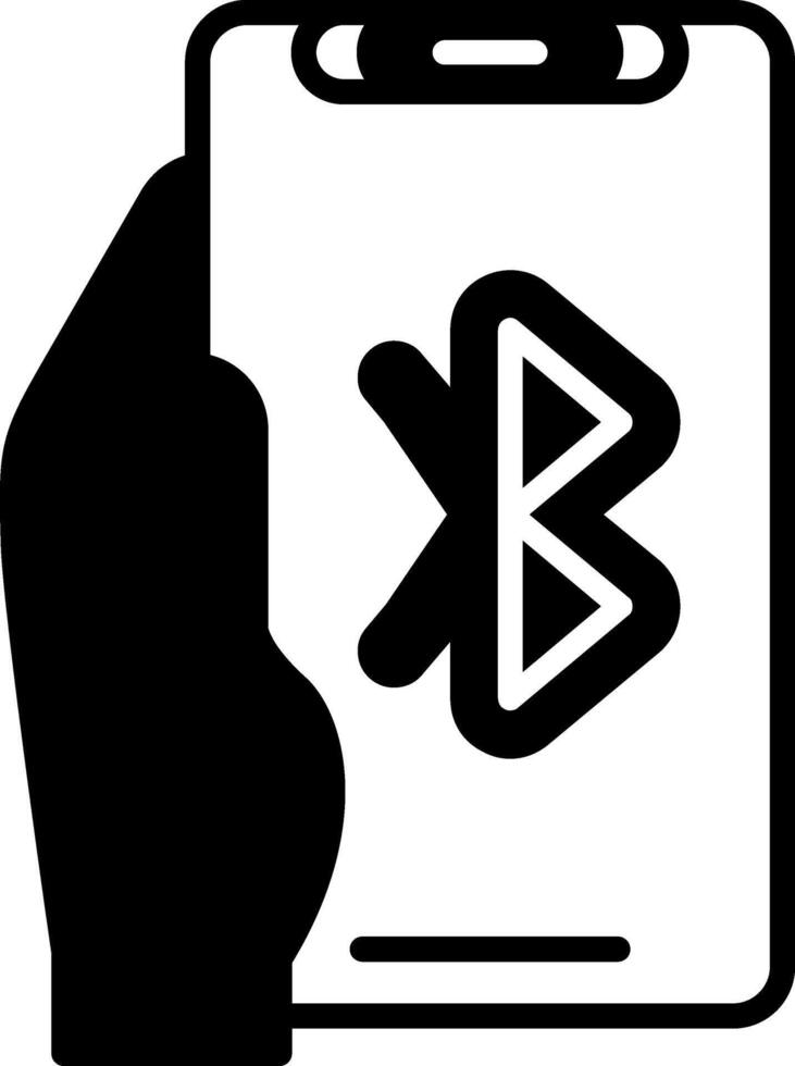 Bluetooth Glyph Icon vector