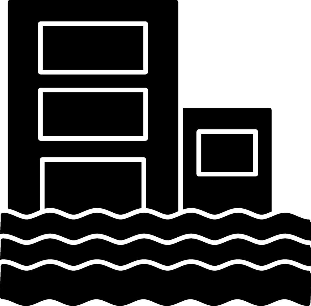 Flood Glyph Icon vector