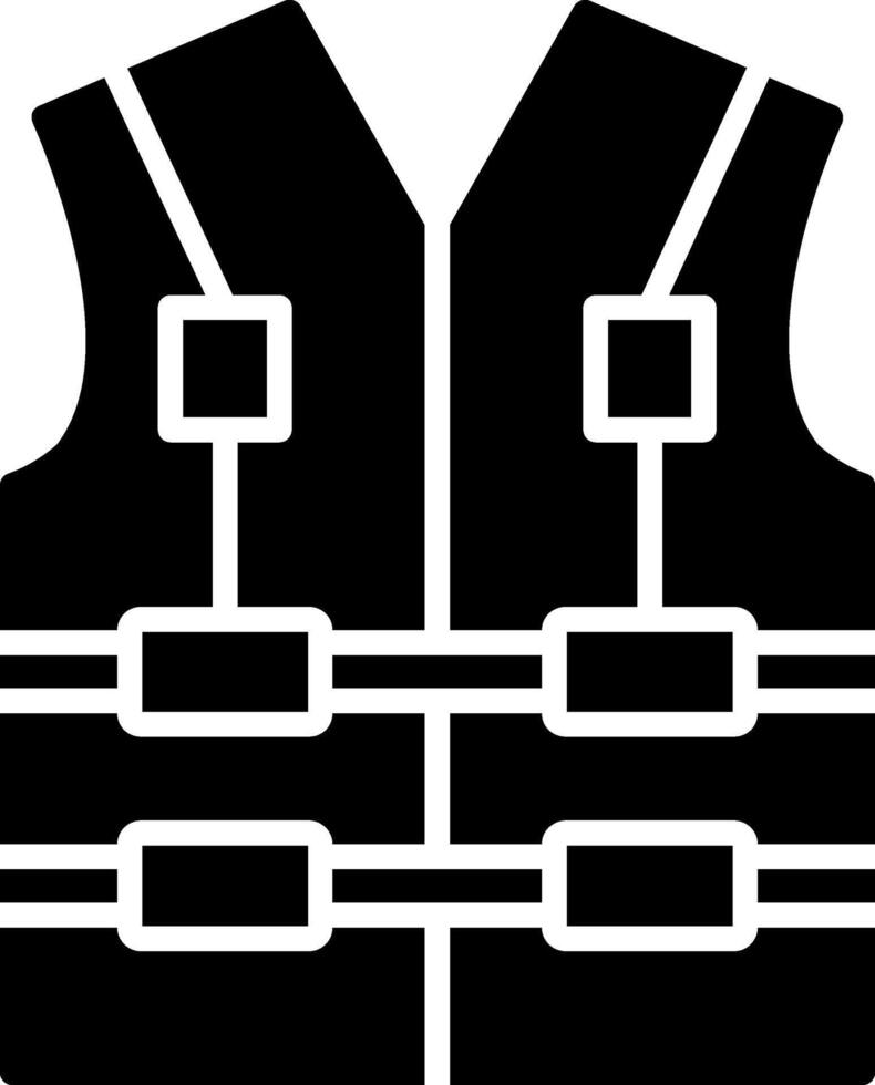 Life Jacket Glyph Icon vector