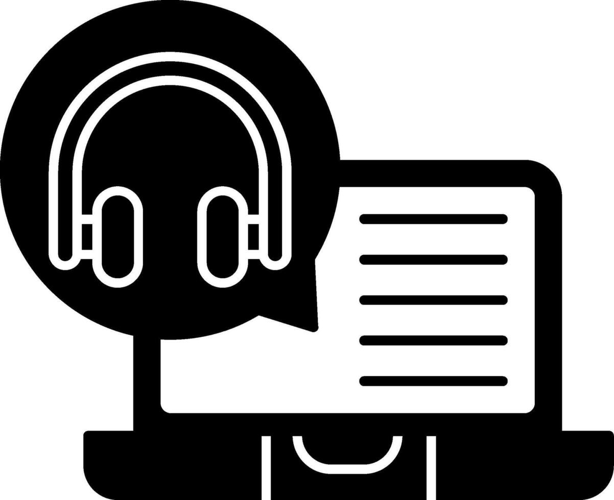 Call Center Glyph Icon vector
