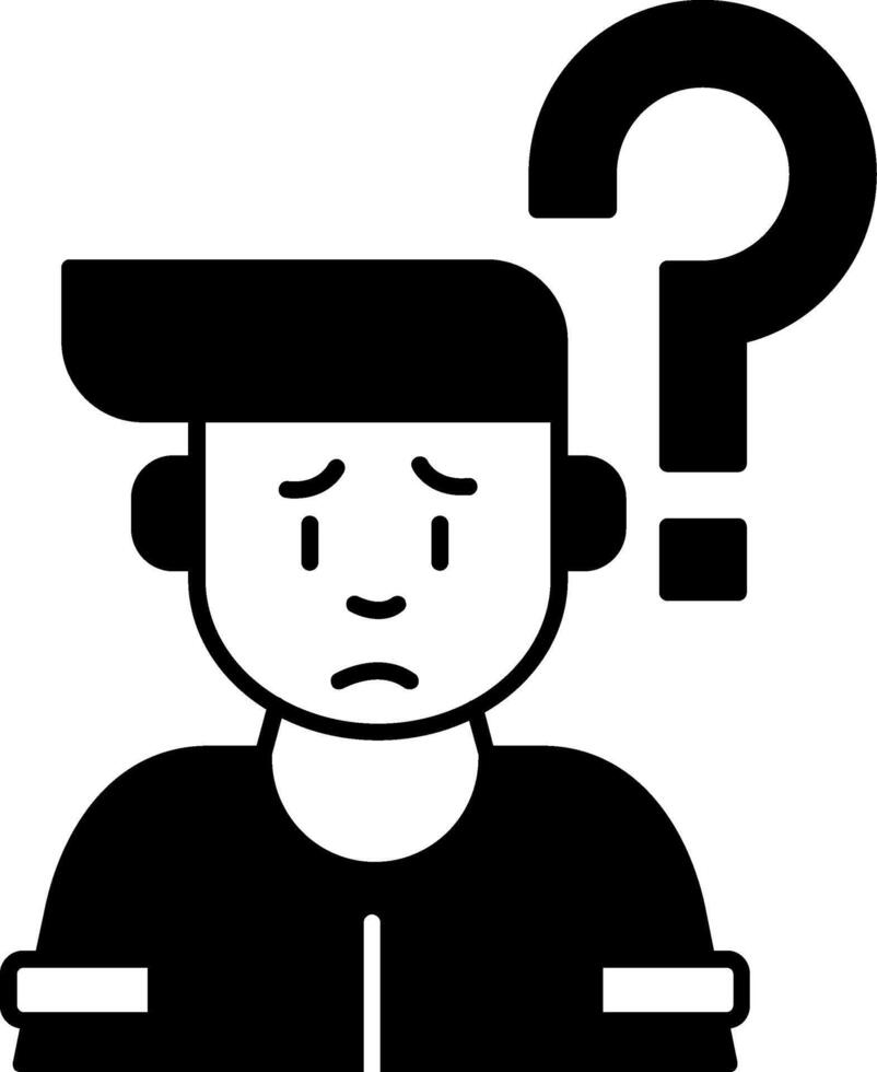 Confusion Glyph Icon vector