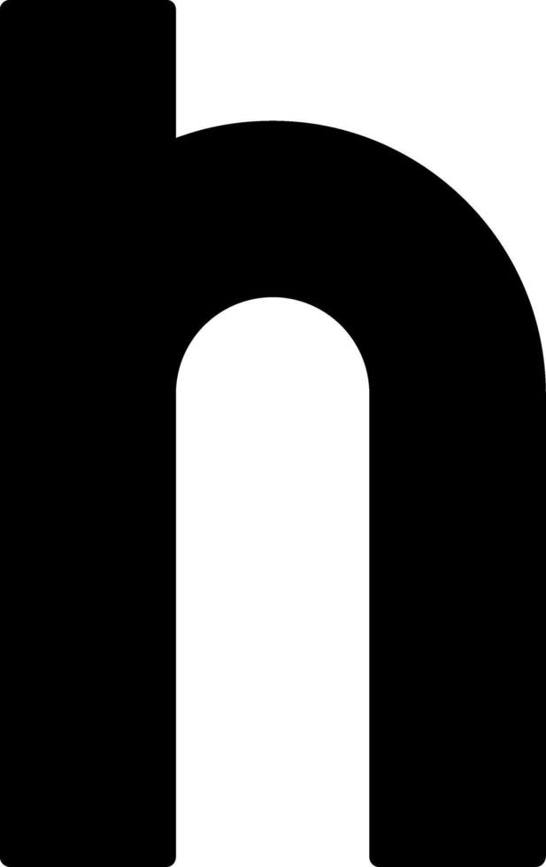 Small n Icon vector