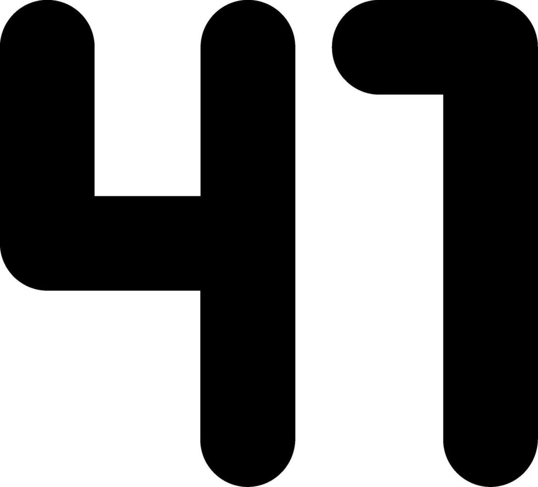 Forty one Glyph Icon vector