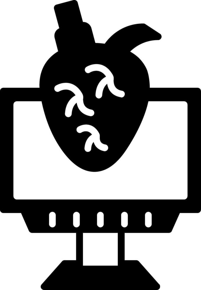 Echocardiography Glyph Icon vector