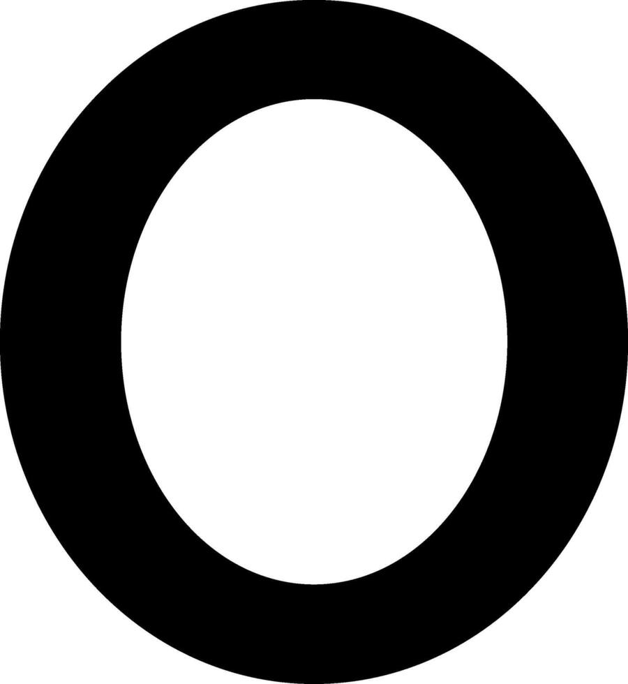 Small o Icon vector