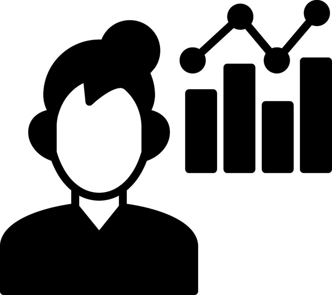 Employee Performance Glyph Icon vector