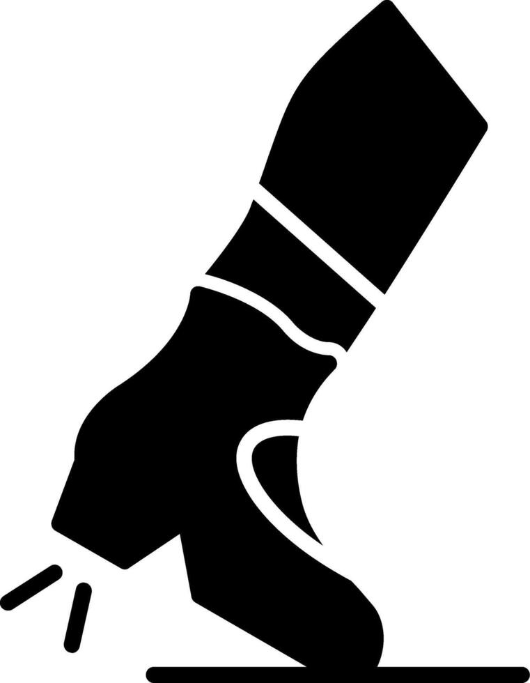 Flamenco Tap Glyph Icon vector